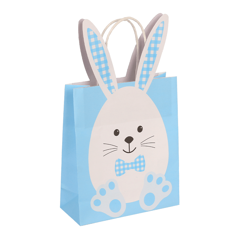 Personalized Printed Easter Bunny Paper Candy Gift Bag With Handle