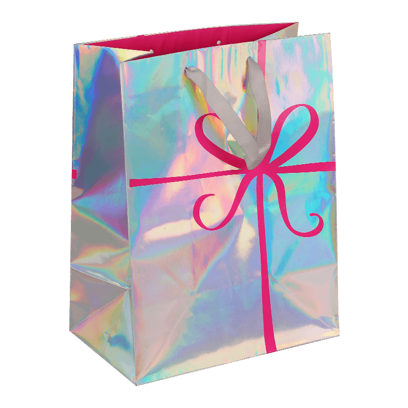 Environmentally friendly Printed Color Holographic Wedding Paper Gift Bag