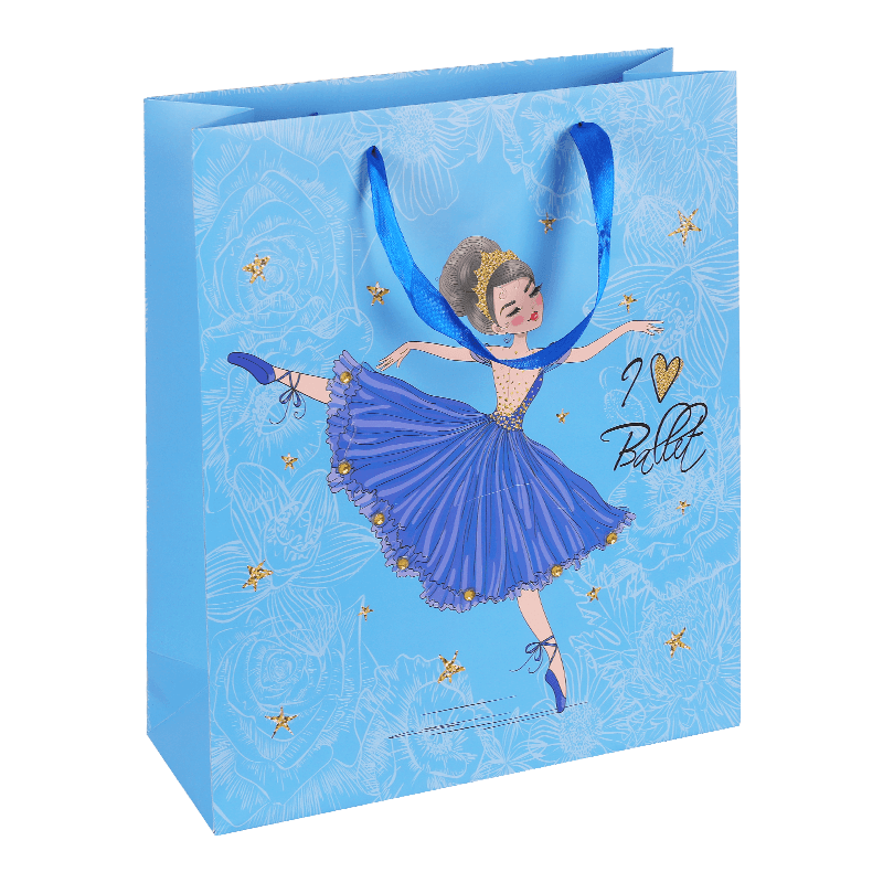 Personalized Print Ballerina Little Girl Paper Gift Bags Of October 2024