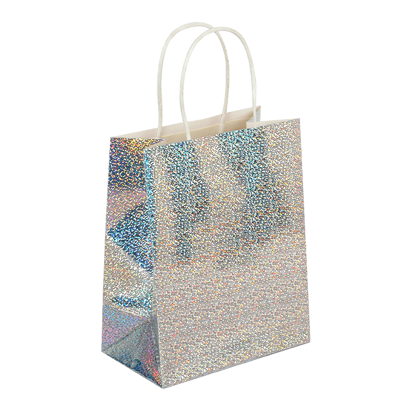 Dots Holographic Foil Paper Shopping Gift Bags - November 2024