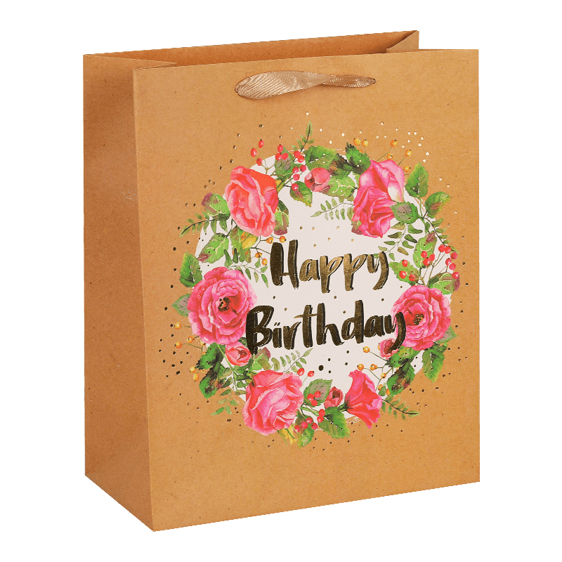 Kraft Paper Happy Birthday Tote Bags In November 2024