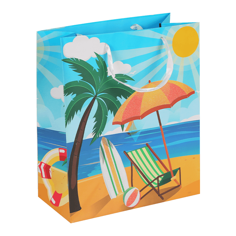 Custom Printed Summer Beach Party Goodie Candy Paper Gift Treat Bag