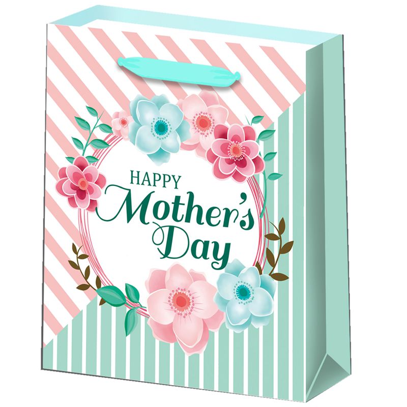 Renewable Printed Mother's Day Gift Paper Bags