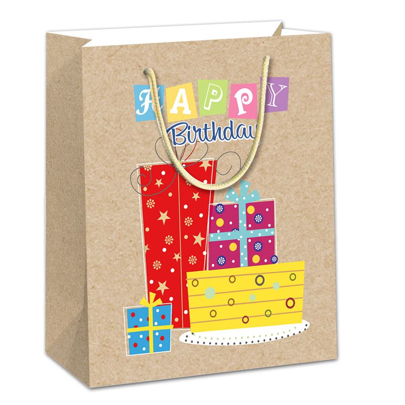 Happy Birthday Kraft Paper Bags