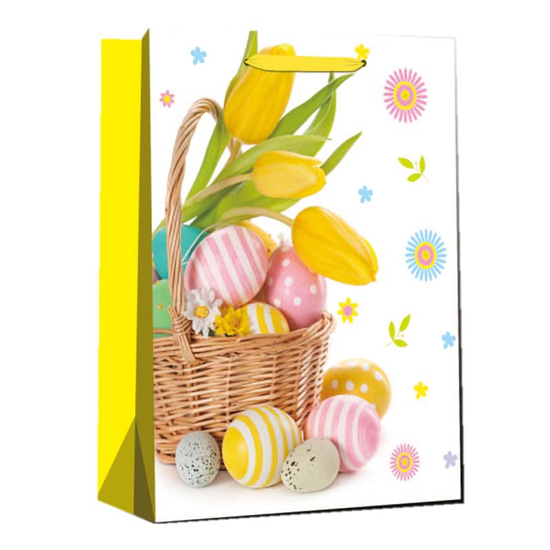 Printed Beautiful Easter Lilies Shopping Gift Paper Favor Bag