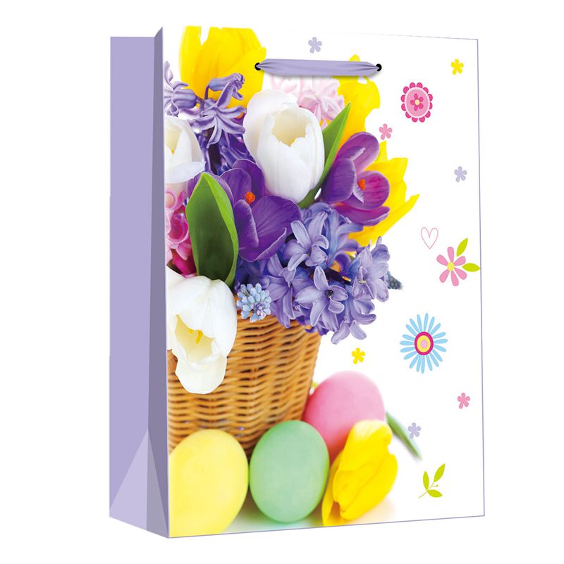 Wholesale Printed Easter Day Lily Shopping Gift Bags