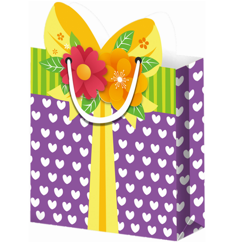 Die-Cutting Shape Novelty Printed Shopping Gift Paper Packaging Bags