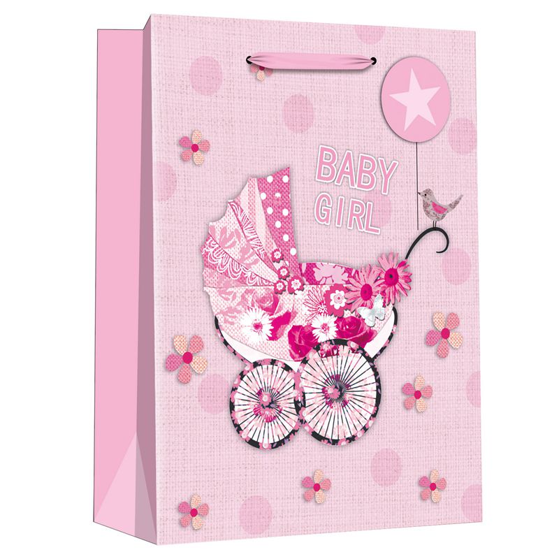 Unique Printed Baby Carrycot BabyShower Party Paper Gift Bag