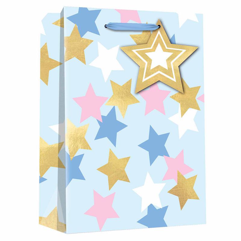Exquisite Geometric Pentagram Shopping Bags With Tag