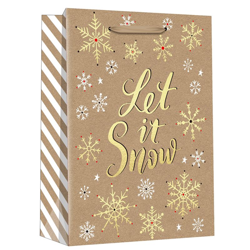 Exquisite Printed Christmas Elements Craft Paper Gift Bags
