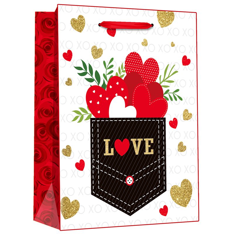 Valentine's Day Gift Wrapping Paper Bags