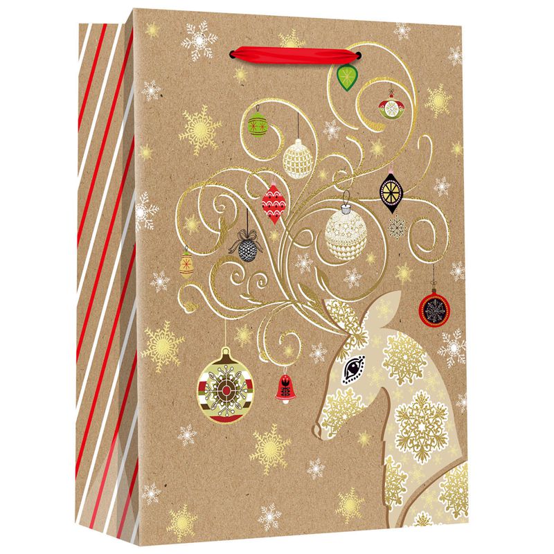 Unique Christmas Kraft Paper Gift Bags