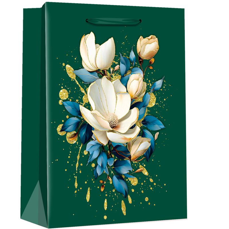 Personalized Elegant Floral Design Paper Bags Of March 2025