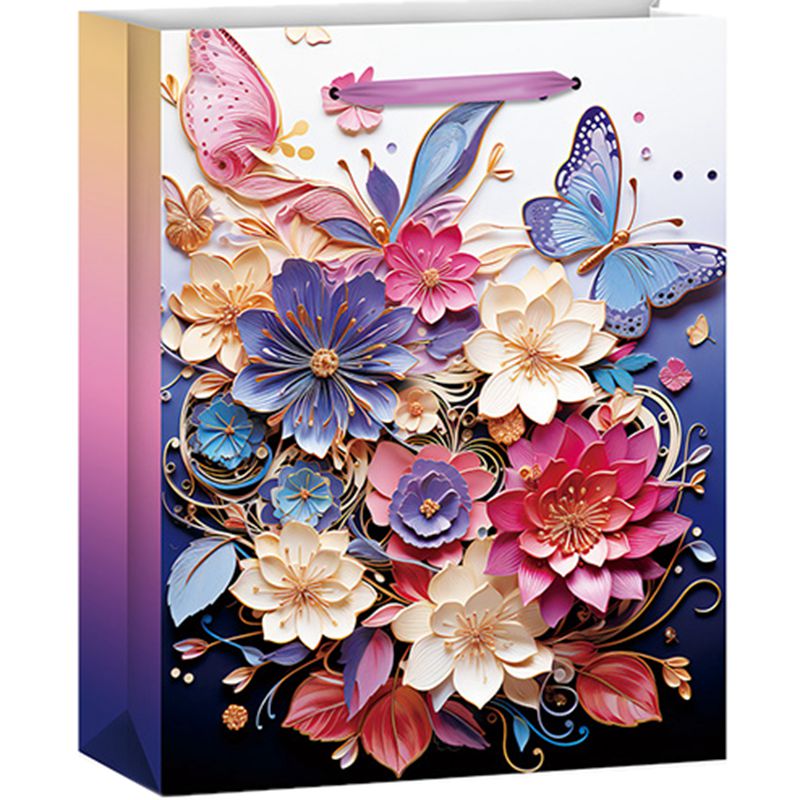 Wholesale Floral Pattern Shopping Gift Bag