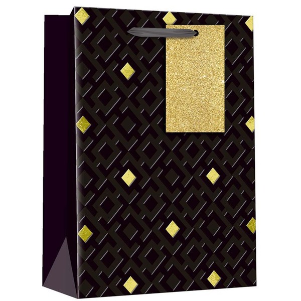 Customized Geometric Paper Bag With Tag