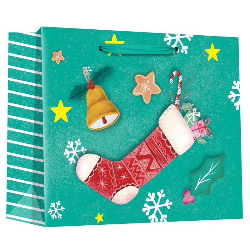 Horizontal Version Christmas Paper Gift Bags